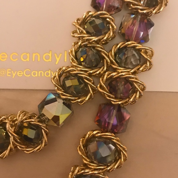Multi-Colored Bling Neckace by Eye Candy - Picture 3 of 7
